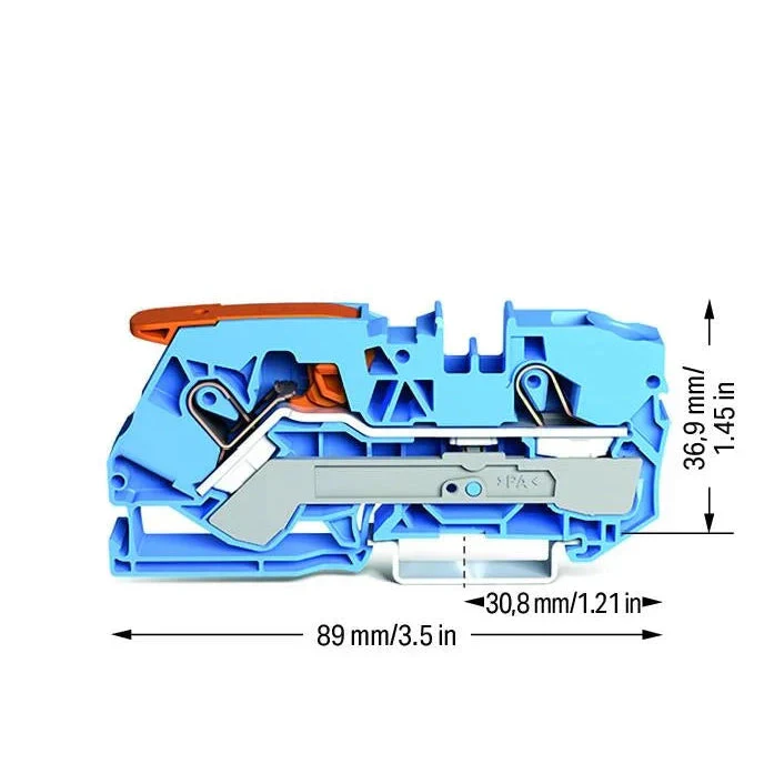 Wago 2110-1204 2 Port 16MM 74A Term Block - Image 2