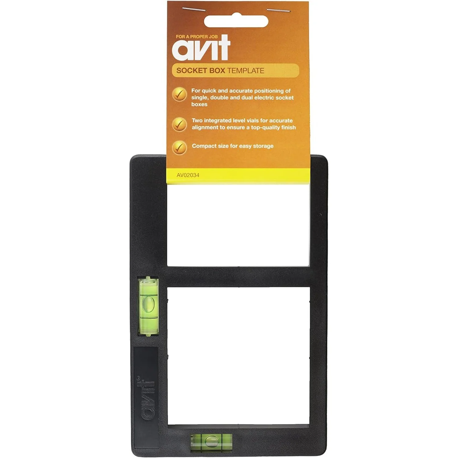 CK AV02034 Socket Box Template with Spirit Level - Image 4