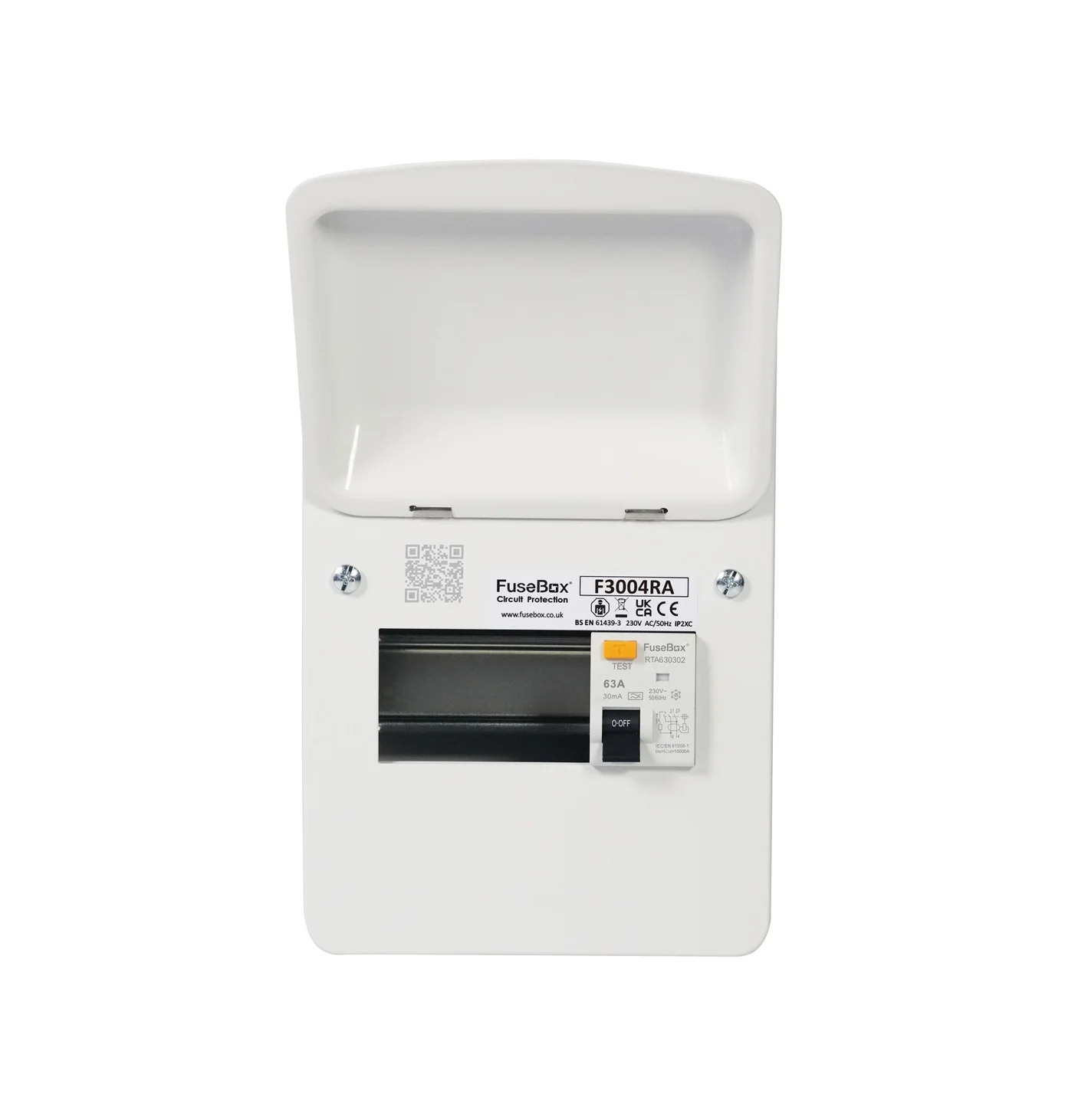 FuseBox F3004RA 4 Way RCD Consumer Unit 63A