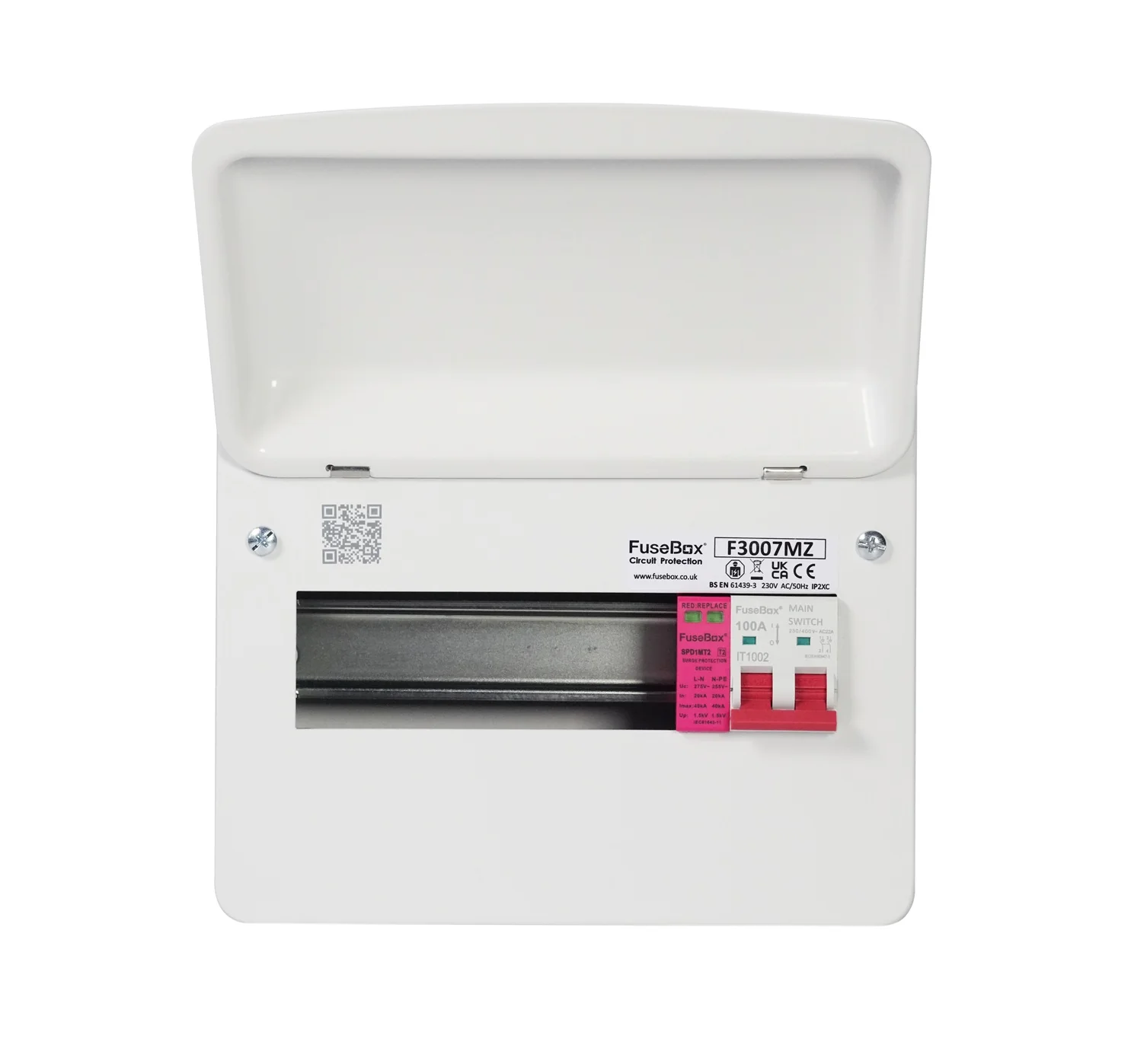 FuseBox F3007MZ 7 Way RCBO Consumer Unit With T2 SPD