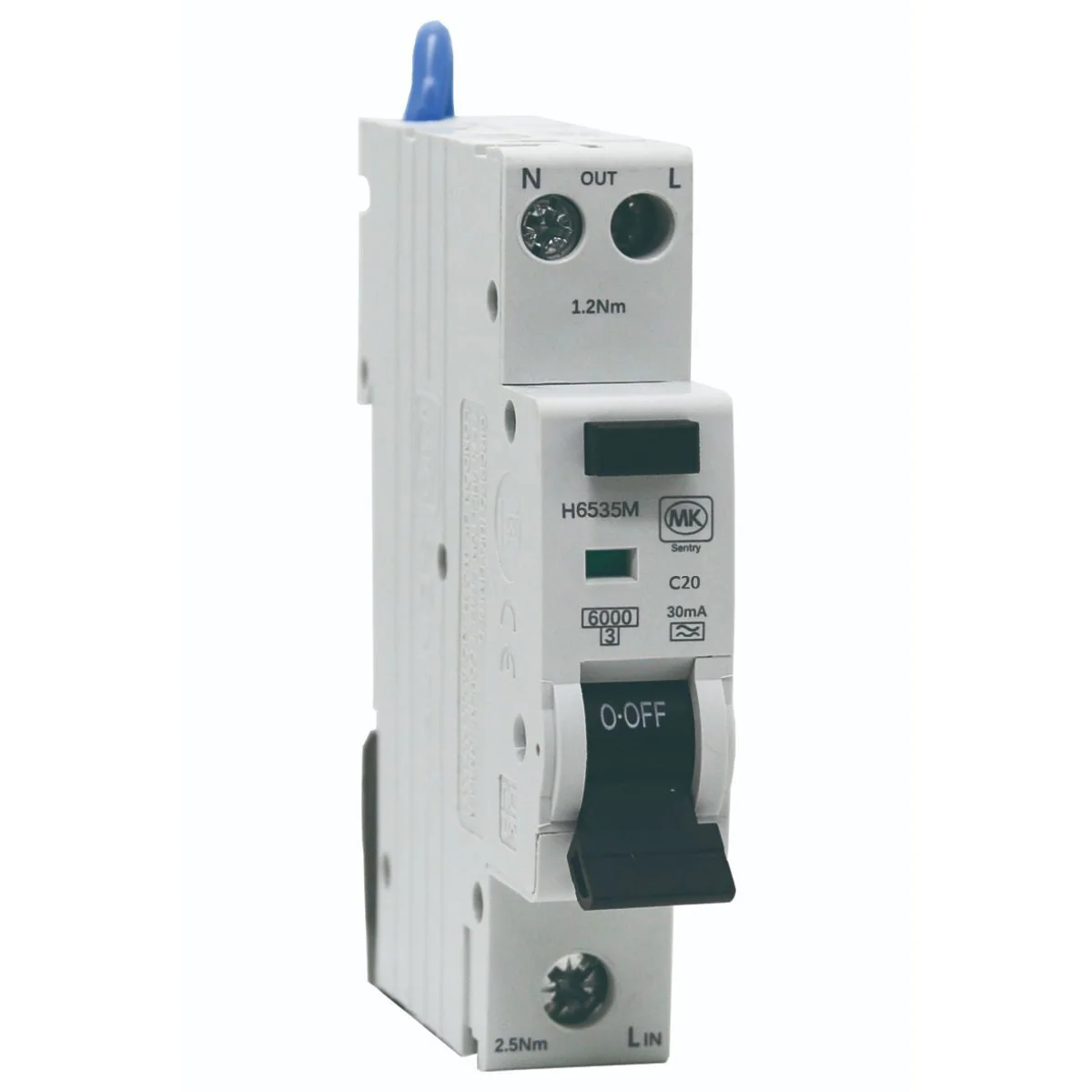 MK Sentry Mini Type A RCBO C Curve 6kA 30mA - Image 4