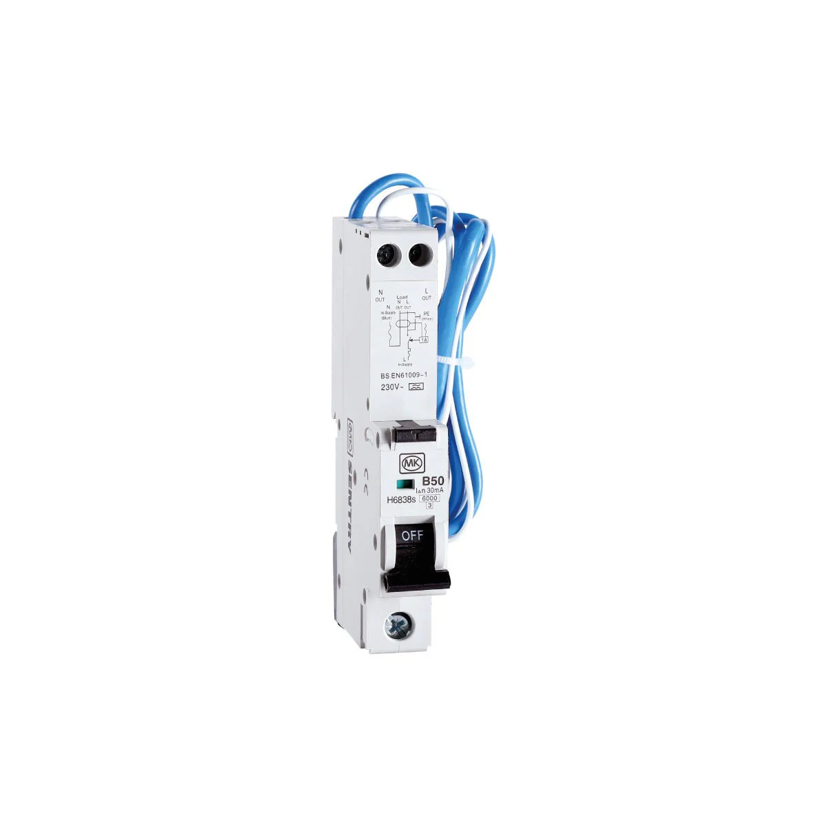 MK Sentry RCBO B Curve 6kA 30mA Type A - Image 7