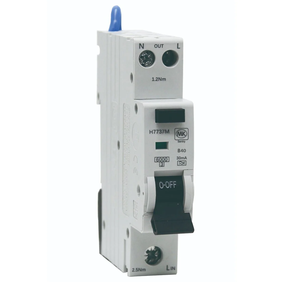 MK Sentry Mini Type A RCBO B Curve 6kA 30mA - Image 6
