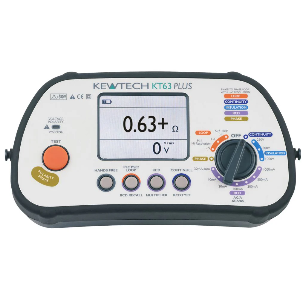 Kewtech KT63PLUS 6-in-1 Multifunction Installation Tester - Image 3