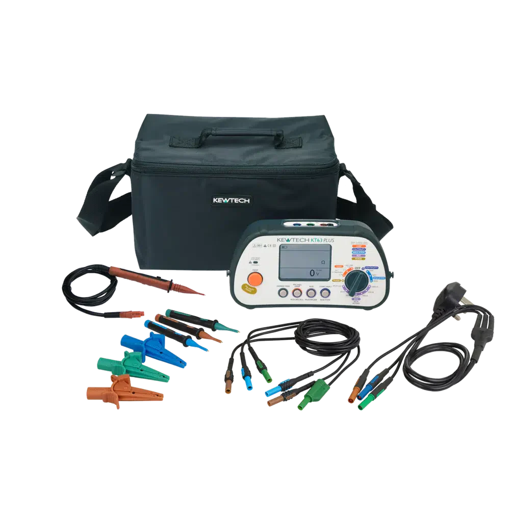 Kewtech KT63PLUS 6-in-1 Multifunction Tester & JAWS Current, Voltage & Resistance Clamp Meter - Image 2