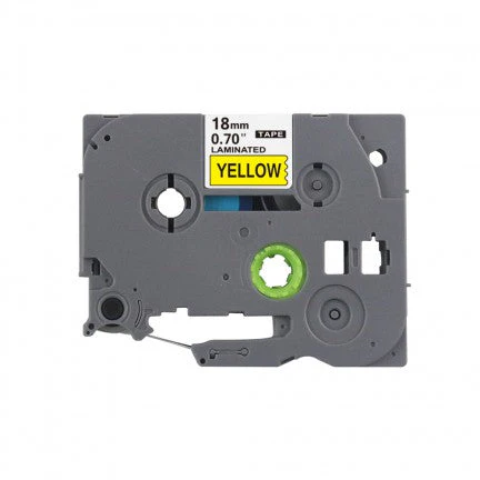 Unbranded Label Cartridge Black on Yellow - Image 4