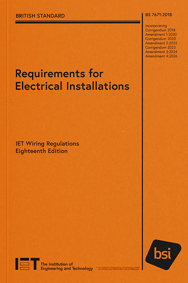 IET 18th Edition Amendment 4 Regs Book