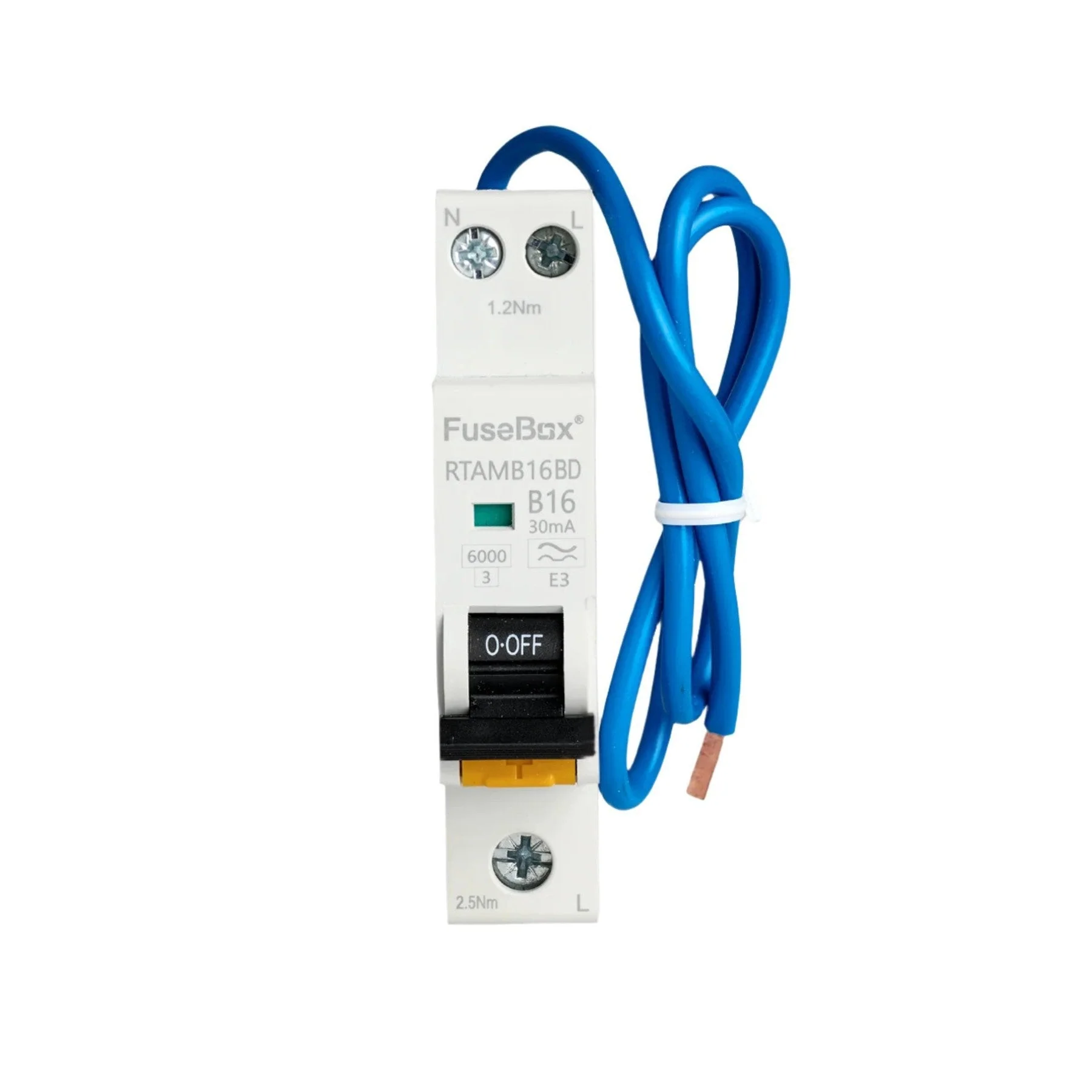 FuseBox Bidirectional Mini RCBO B Curve 6kA 30mA Type A - Image 3