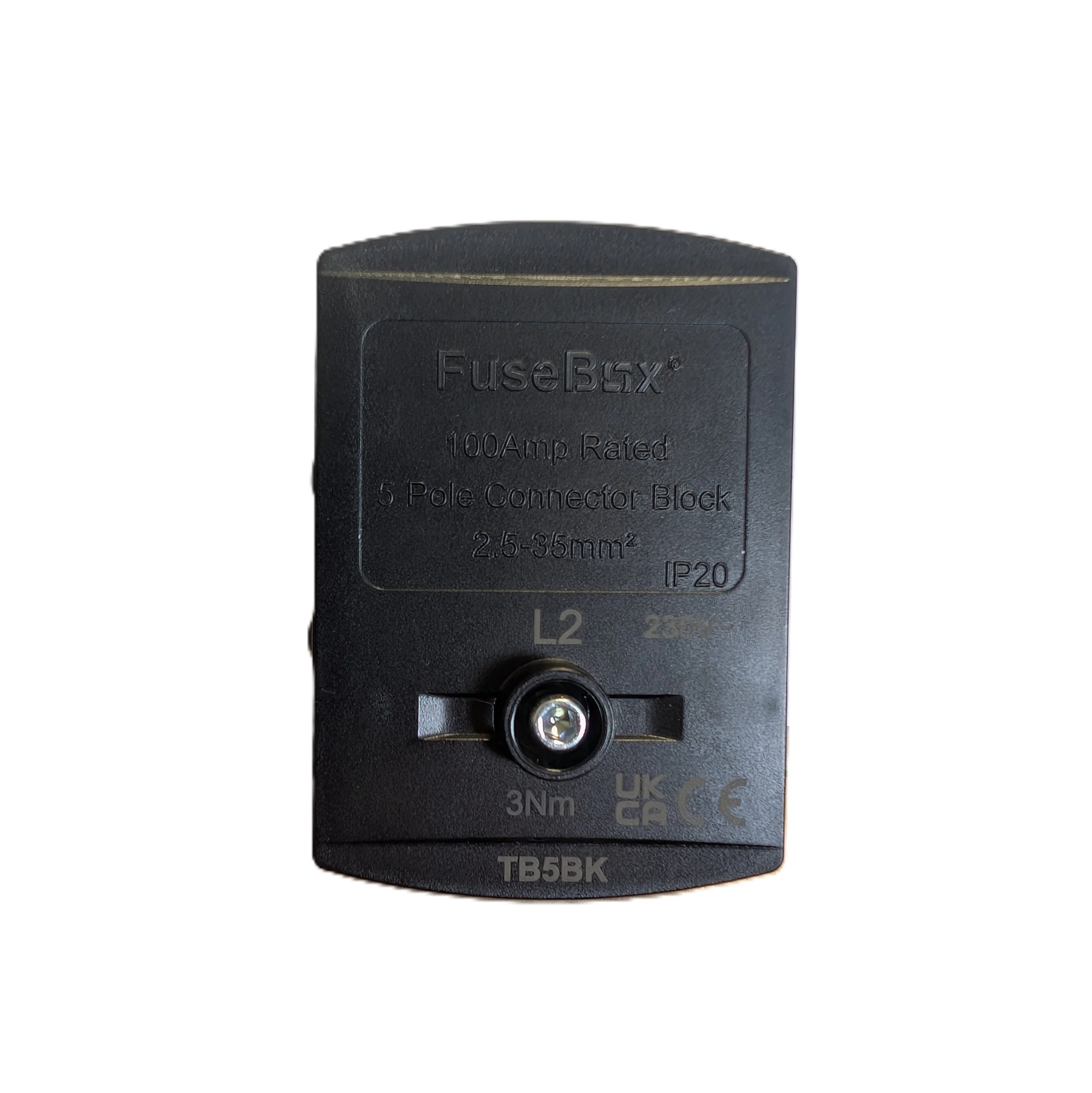 Fusebox TB5BK 100A Single Pole Connector Block Black
