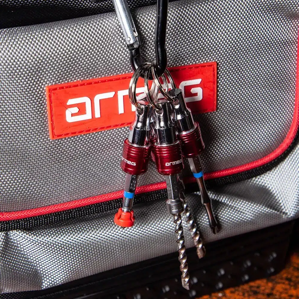 Armeg TIMBLBH4PK 4 Piece Bit Holder & Belt Carabiner For Screwdriver Bits - Image 3