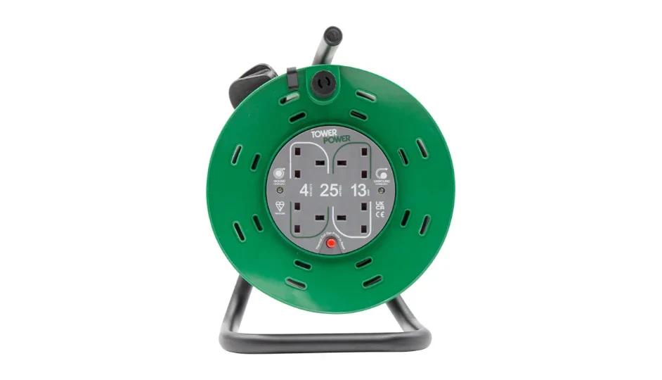 Tower TP22534 4 Socket 25 Metre 13 Amp Cable Reel Drum