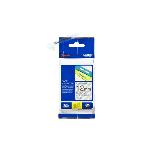 Brother Label Cartridge Black on Clear - Image 4
