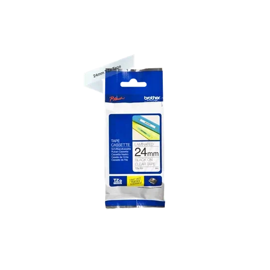 Brother Label Cartridge Black on Clear - Image 5