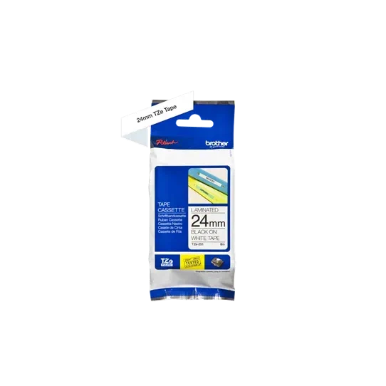 Brother Label Cartridge Black on White - Image 5