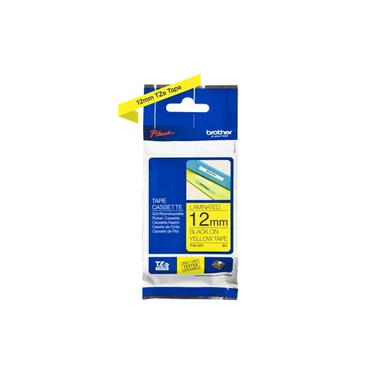 Brother Label Cartridge Black on Yellow - Image 4