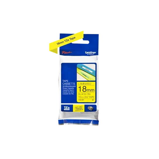Brother Label Cartridge Black on Yellow - Image 5